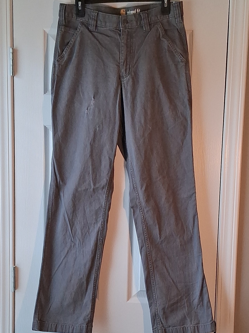 Carhartt Men's Gray Straight Work Pants - Classic Fit